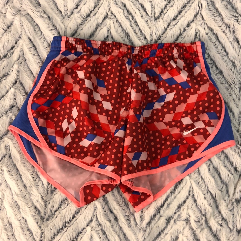 Kids Nike Shorts (Neon Orange, Blue)